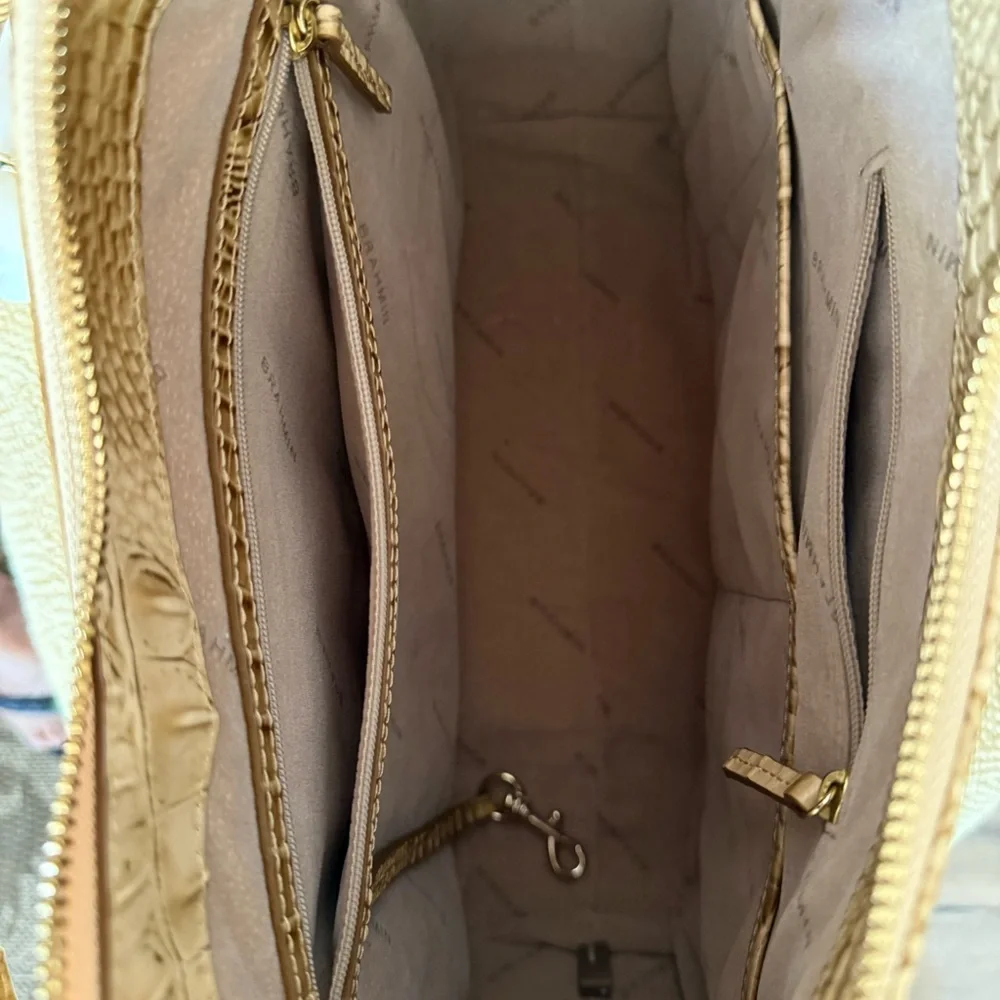 Brahmin Metallic Gold Embossed Shoulder Bag - Picture 6 of 6